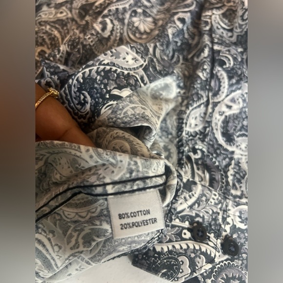 vintage coogi Button Down Paisley Long Sleeve Shirt Men’s Size Medium Classic - Picture 8 of 8